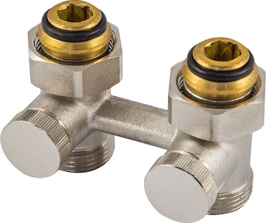 Picture of Schlosser Podwójny zawór przyczeniowy prosty 3/4" GW (bez nypli 3/4x1/2) (600700003)