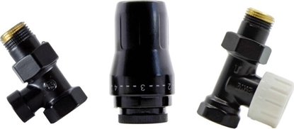 Attēls no Schlosser ZESTAW TERMOSTATYCZNY STANDARD 1/2GZ x 1/2GW PROSTY - CZARNY MAT