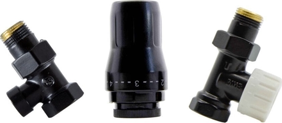 Picture of Schlosser ZESTAW TERMOSTATYCZNY STANDARD 1/2GZ x 1/2GW PROSTY - CZARNY MAT