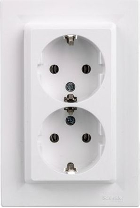 Picture of Schneider Electric Gniazdo instalacyjne Asfora podwójne schuko biae (EPH9901121)