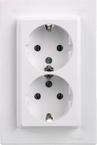 Picture of Schneider Electric Gniazdo instalacyjne Asfora podwójne schuko biae (EPH9901121)