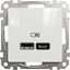 Изображение Schneider Electric Sedna Design, Gniazdo adowania USB A+C 2,4A, biae