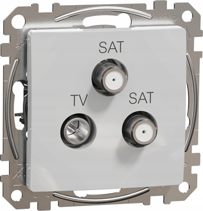 Picture of Schneider Electric Sedna Design, Gniazdo TV/SAT/SAT kocowe (4dB), srebrne aluminium