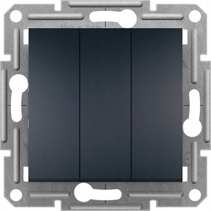 Picture of SCHNEIDERE cznik potrójny bez ramki Schneider Asfora EPH2100171 antracyt