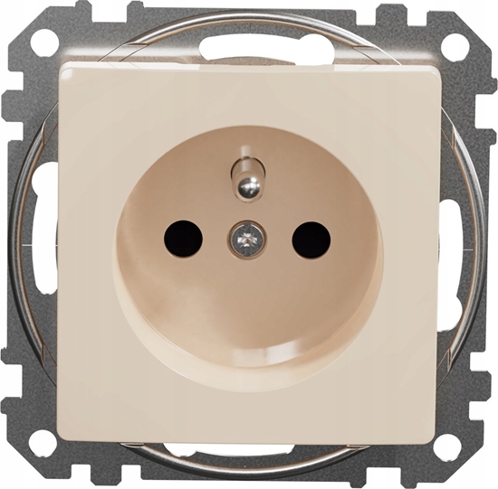 Picture of SCHNEIDERE Gniazdo pojedyncze z uziemieniem Schneider Sedna Design SDD112011 z przesonami beowe Design & Elements