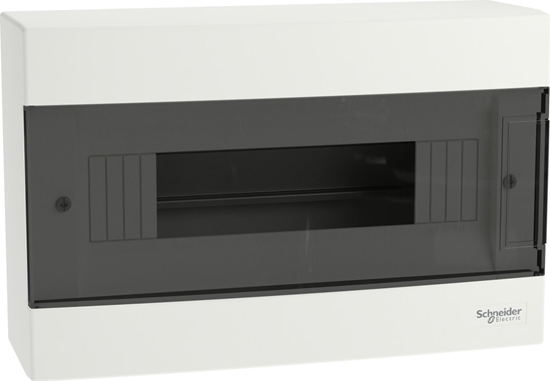 Picture of SCHNEIDERE Rozdzielnica natynkowa Schneider 1x12 IP40 IK07 Easy9 EU EZ9EU-1-12-NT-T EZ9EUC112 biaa drzwi transparentne