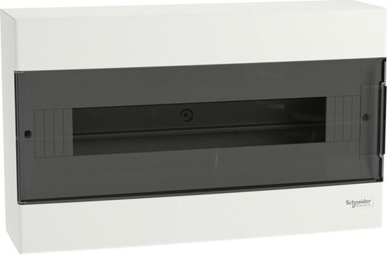 Picture of SCHNEIDERE Rozdzielnica natynkowa Schneider 1x18 IP40 IK07 Easy9 EU EZ9EU-1-18-NT-T EZ9EUC118 biaa drzwi transparentne