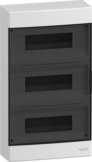 Picture of SCHNEIDERE Rozdzielnica natynkowa Schneider 3x12 IP40 IK07 Easy9 EU EZ9EU-3-12-NT-T EZ9EUC312 biaa drzwi transparentne