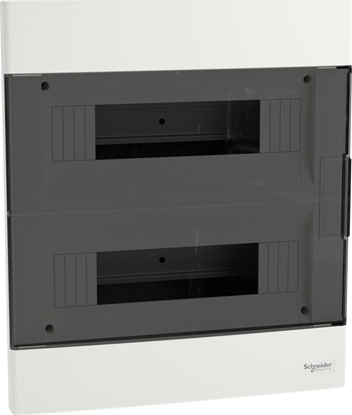 Picture of SCHNEIDERE Rozdzielnica podtynkowa Schneider 2x12 IP40 IK07 Easy9 EU EZ9EU-2-12-PT-T EZ9EUA212 biaa drzwi transparentne