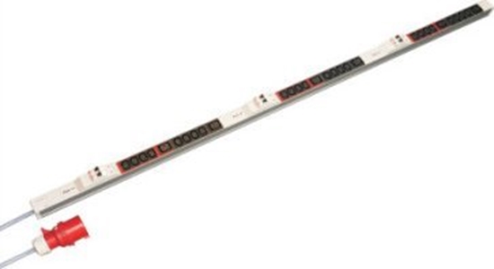 Изображение SCHROFF Listwa gniazdowa SCHROFF, IEC, 3-fazowa, 32 A, wtyczka IEC 60309, 24 x IEC C13 / 6 x IEC C19, bezpiecznik 6 x 16 A