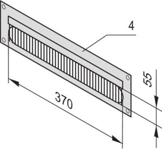 Изображение SCHROFF Przepust kablowy SCHROFF do Novastar i Eurorack, RAL 7021, przykrcany, 4 U