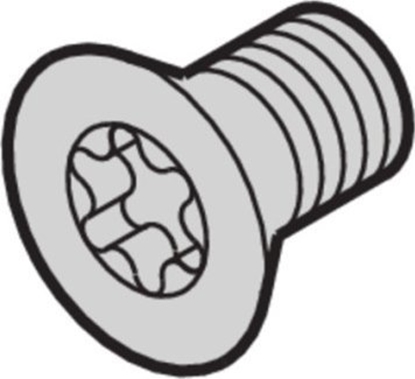 Изображение SCHROFF ruba SCHROFF z bem stokowym, Torx M5x12 mm, stal, ocynkowana, 4 szt.