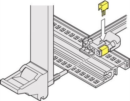 Attēls no SCHROFF Szyna prowadzca SCHROFF z kodowaniem IEEE ESD Clip, koek wyrównujcy
