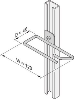 Picture of SCHROFF Ucho kablowe SCHROFF do szyny C, stalowe, 120 x 45 mm