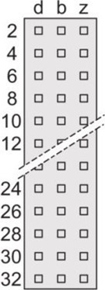 Attēls no SCHROFF Wtyczka SCHROFF typ F, EN 60603, DIN 41612, eska, 48 styków, oczka lutowane, 9,5 mm