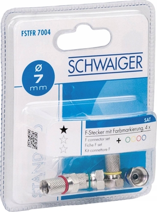 Изображение Schwaiger FSTFR7004 531, F-type, Silver, Blister, 4 pc(s)
