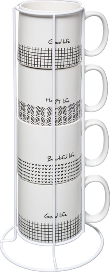 Picture of Secret de Gourmet Ceramiczne kubki BIAE 4x BIAY KUBEK Nowoczesny