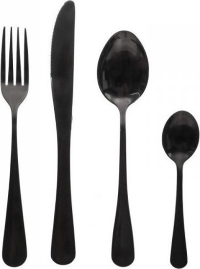 Picture of Secret de Gourmet Zastawa stoowa Shadow Czarny Stal nierdzewna (16 Czci)