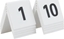 Изображение Securit Bordskilt Securit nr 1-10 5x4x5 cm Akryl Hvid,10 stk/ps - (10 stk.)