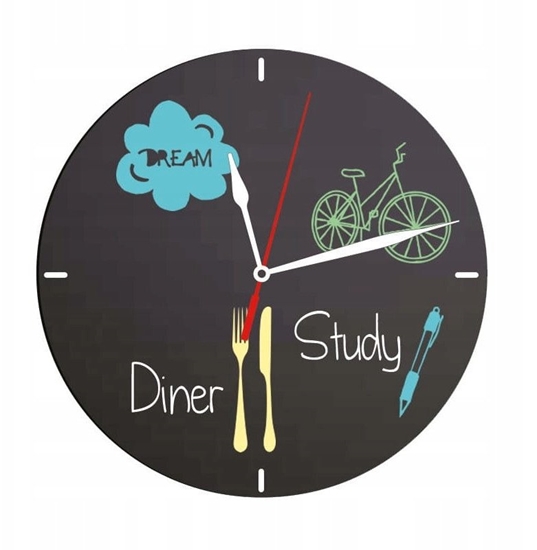 Picture of Securit® silhuet Ur tavle i sort