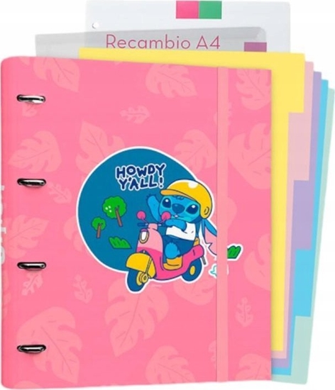 Picture of Segregator Disney Disney Stitch - Segregator A4 z kartkami (4 ringi, gumka)