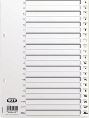 Picture of Segregator Elba Elba 400020999, Alphabetic tab index, Polypropylene (PP), White, Portrait, A