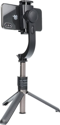 Attēls no Selfie stick Partner Tele.com Zestaw / uchwyt selfie z pilotem na bluetooth triopod GIMBAL stabilizator czarny SSTR-L08