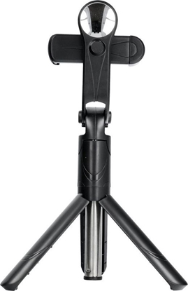 Attēls no Selfie stick Partner Tele.com Zestaw / uchwyt selfie z pilotem na bluetooth triopod z lusterkiem czarny SSTR-11