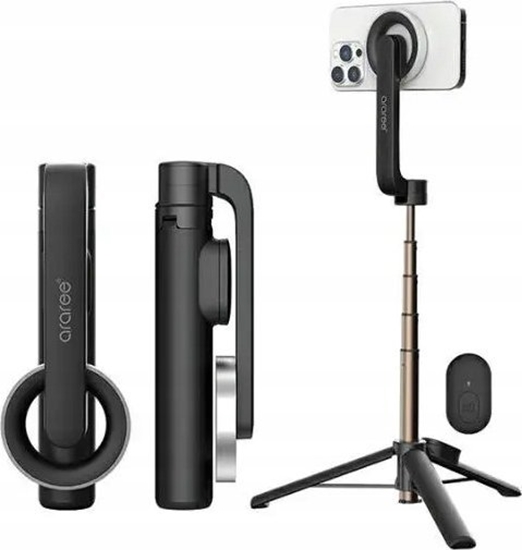 Picture of Selfie stick Sourcing Araree Selfie Stick Bluetooth Magfie Pod black/black MagSafe Tripod AR60-01727A