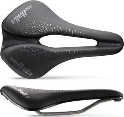 Attēls no Selle Italia Siodo SELLE ITALIA MAX NOVUS EVO BOOST GEL SUPERFLOW L (id match - L3) TI 316 tube 7, fibra-tek, czarne (NEW)
