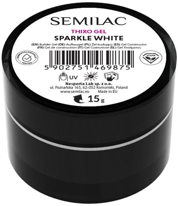 Attēls no SEMILAC el budujcy Thixo Gel - Sparkle White 15 g