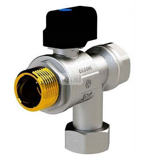 Picture of SENA VA30 Zawór kulowy ktowy do kotów 1/2 GW x 1/2 RN z filtrem pokr. motylk.