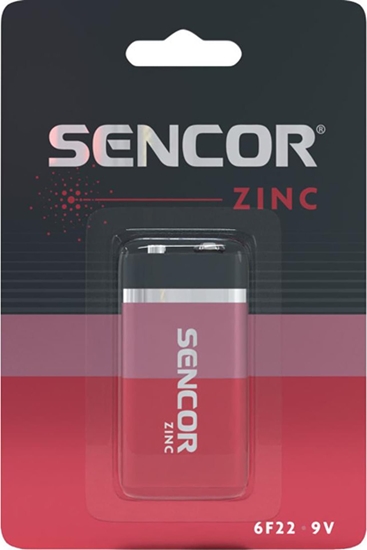Picture of Sencor Bateria cynkowo-wglowa, 6F22, 6F22, 9V, Sencor, blistr, 1-pack
