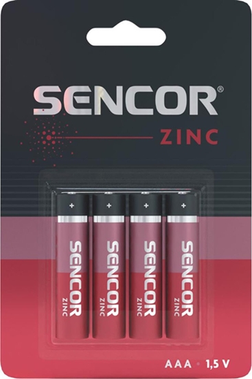 Изображение Sencor Bateria cynkowo-wglowa, AAA (LR03), AAA, 1.5V, Sencor, blistr, 4-pack