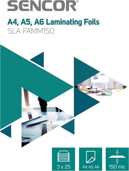 Изображение Sencor Folia do laminowania A3, A4, A6 3x25 szt. Sencor SLA FAMM150