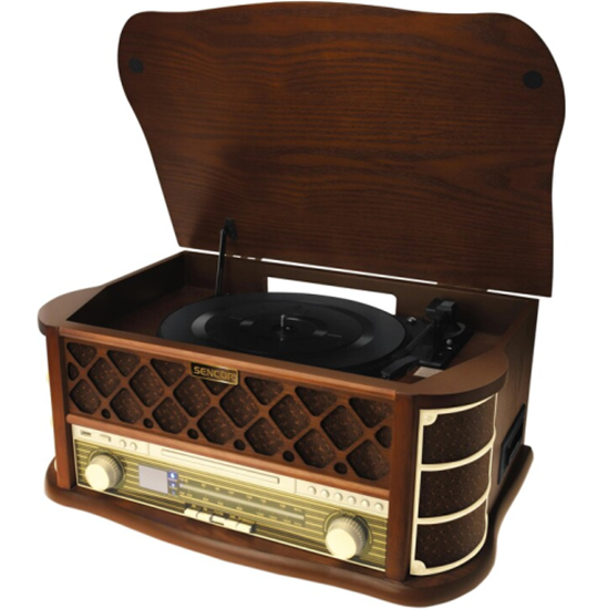 Picture of Sencor STT 016 Retro turntable with Cassette/ MP3/ USB/ SD / FM functions 