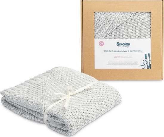 Изображение Sensillo OTULACZ Z KAPTURKIEM 100% BAMBOO GIFT SZARY