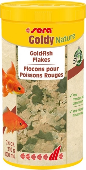 Изображение Sera Goldy Nature 10 l, patki -pokarm premium