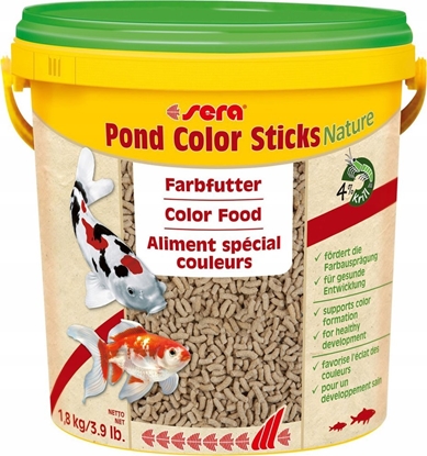 Изображение Sera Pond Color Sticks 10 l, granulat - pokarm wybarwiajcy dla ryb stawowych