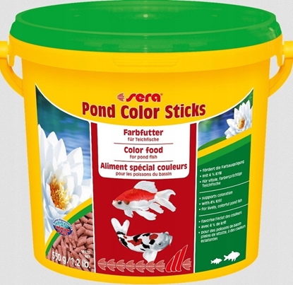 Изображение Sera Pond Color Sticks 3.800 ml, granulat - pokarm wybarwiajcy dla ryb stawowych