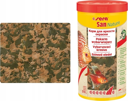 Изображение Sera San Nature 1000 ml, patki - pokarm wybarwiajcy premium