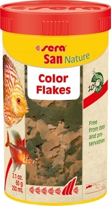 Изображение Sera San Nature 250 ml,patki - pokarm wybarwiajcy premium