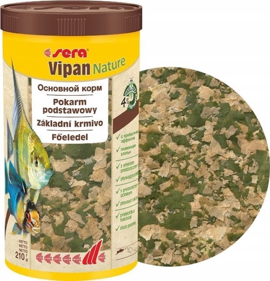 Изображение Sera Vipan Nature 1000 ml, patki - pokarm premium