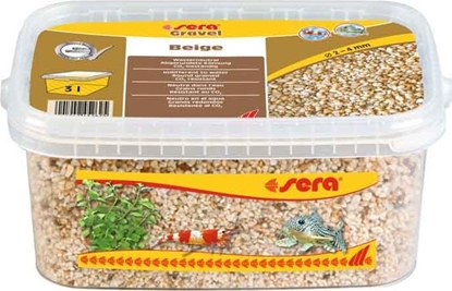 Attēls no Sera wirek do akwarium Gravel Beige O 2 - 4 mm 3 l, beowy