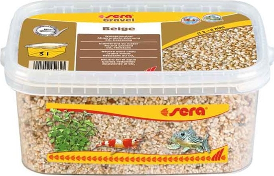 Picture of Sera wirek do akwarium Gravel Beige O 2 - 4 mm 3 l, beowy
