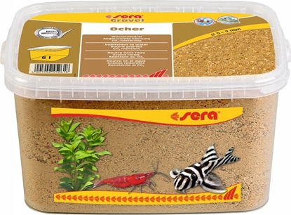 Attēls no Sera wirek do akwarium Gravel Ocher O 0 - 2 mm 6 l, ochra