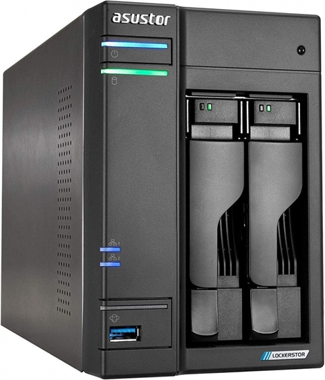 Picture of Serwer plików Asustor LOCKERSTOR 2 AS6702T 2-bay, Intel Celeron N5105 Czterordzeniowy 2.0GHz, 8GB RAM DDR4. 4x M.2 PCIe (NVMe), 2x 2.5 GbE. 2x USB 3.2. HDMI 2.0b