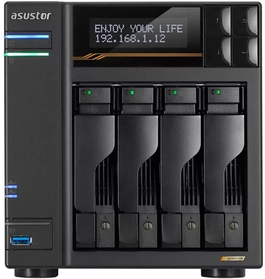 Picture of Serwer plików Asustor LOCKERSTOR 4 AS6704T 4-bay, Intel Celeron N5105 Czterordzeniowy 2.0GHz, 8GB RAM DDR4. 4x M.2 PCIe (NVMe), 2x 2.5 GbE. 2x USB 3.2. HDMI 2.0b; 1xPCIe