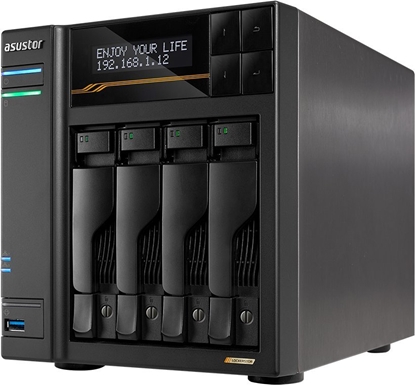 Picture of Serwer plików Asustor LOCKERSTOR 6 Gen3 AS6806T 6-bay, AMD Ryzen V3C14 Cztery rdzenie 2.3GHz, 16G ECC DDR5, 4x M.2 PCIe (NVMe), 2x 10 GbE, 2x 5 GbE,