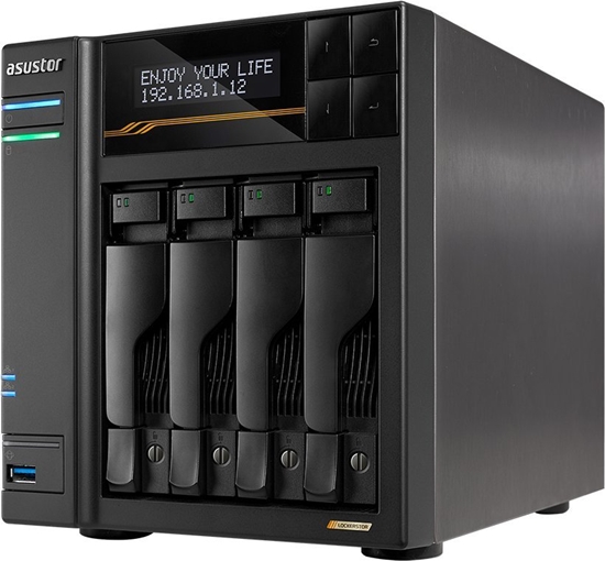 Picture of Serwer plików Asustor LOCKERSTOR 6 Gen3 AS6806T 6-bay, AMD Ryzen V3C14 Cztery rdzenie 2.3GHz, 16G ECC DDR5, 4x M.2 PCIe (NVMe), 2x 10 GbE, 2x 5 GbE,